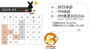 【重要】9月の診察について