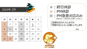 【重要】2月の診察について